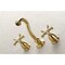 Kingston Brass KS3027NX Two-Handle Wall Mount Tub Faucet, Brushed Brass KS3027NX - alternate 5
